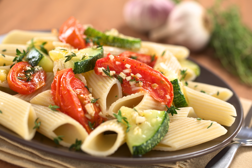 Pasta with Zucchini and Tomato